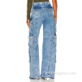 Street Entspannte Fit Distressed Graphic Women Jeans